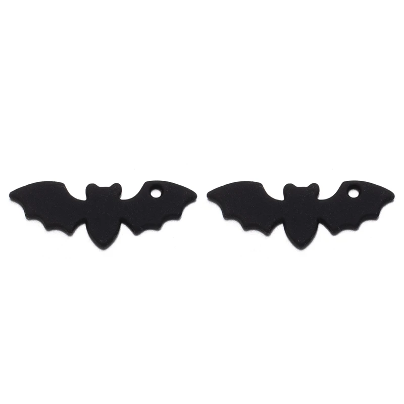 10Pcs/Lot Alloy Enamel Charm Cartoon Ghost Bat Halloween Pendant For DIY Crafts Ornament Making Keychain Finding Accessories