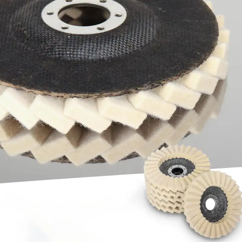 115mm/125mm Polishing Wheels 5inch Flap Felt Louver Disc Angle Grinder Wool Buffing Wheel Metal Waxing Polishing Disc