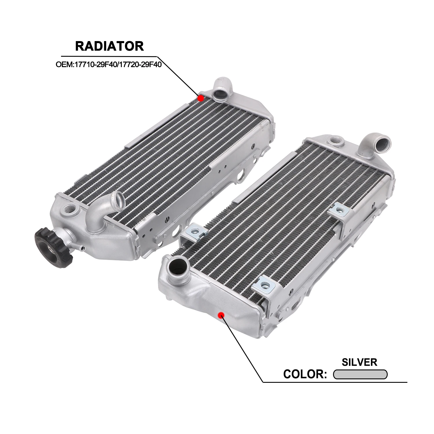 

JFG Motorcycle DRZ400S Radiator DRZ400SM Water Tank for HONDA