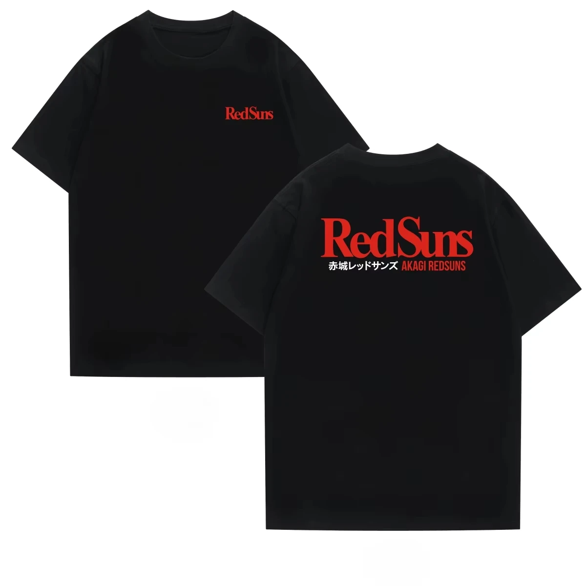 

Первый текст D вокруг RedSuns с короткими рукавами Akagi White Comet RX7 Takahashi Brothers Team Tee Анимационная одежда Футболка высокого качества