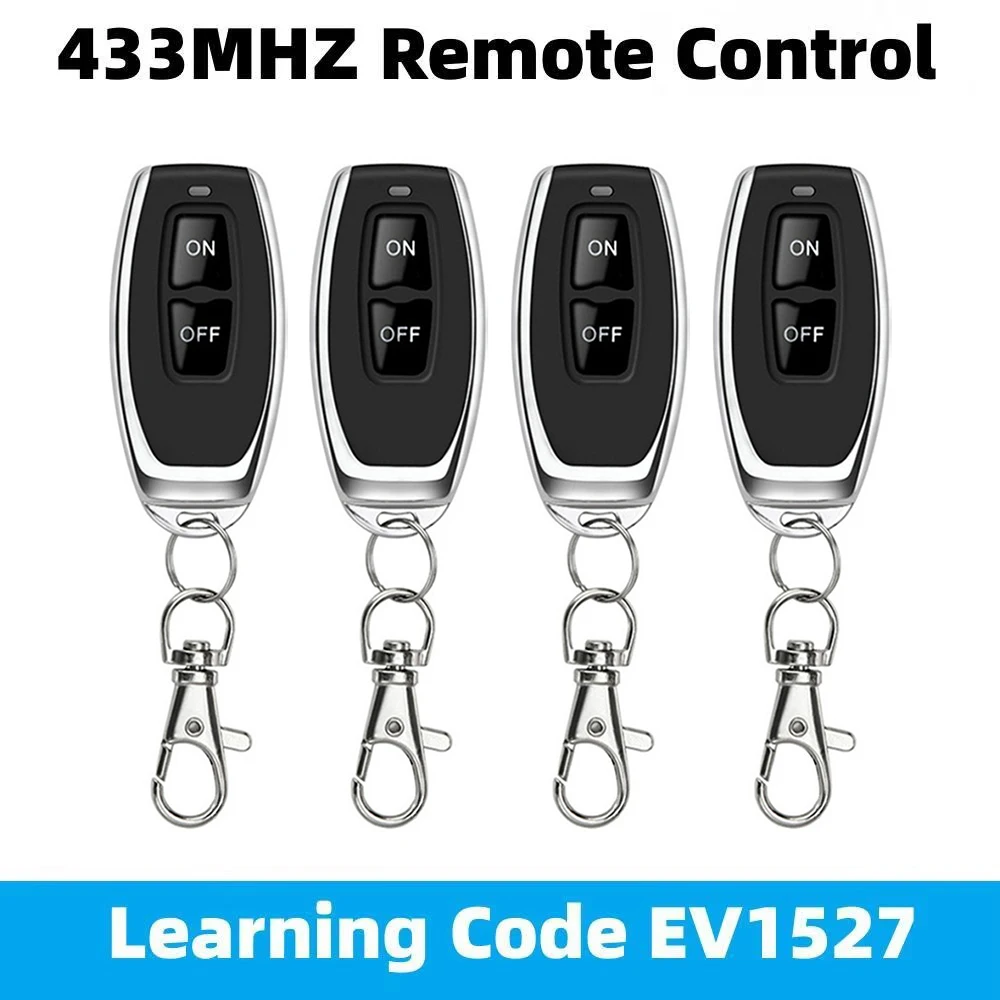 433MHz Learning Remote Control RF Remote Contro Learning Code EV1527 Smart Home Transmitter For Car Gate Garage Door Alarm Key