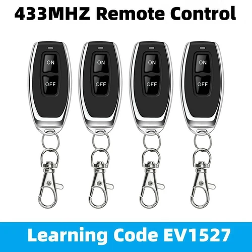 Imagen 1 del producto Control remoto de aprendizaje de 433MHz, Control remoto RF, código de aprendizaje EV1527, transmisor de hogar inteligente para puerta de coche, llave de alarma para puerta de garaje