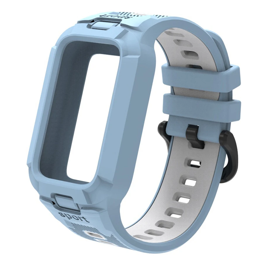 Hülle+Silikonarmband für Xiaomi Smart Mi Band 9 8 Active Zubehör Sport-Integriertes Armband Correa+Schutzhülle für Redmi Band 3 2 – Detail 7