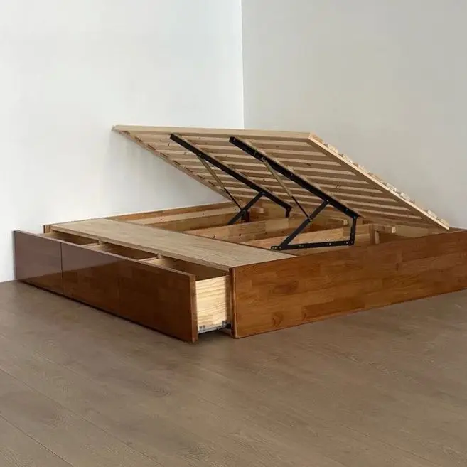 شقة صغيرة من الخشب الصلب، ضغط هواء، صندوق تخزين حديث عالي الصندوق