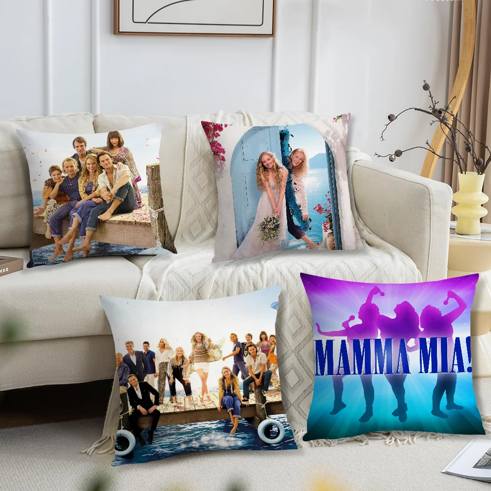 Mamma Mia! Classic TV Family Gatherings Pillow Case Sofa Living Room Bedroom Headboard Backrest Cushion Square Cushion Nap Time