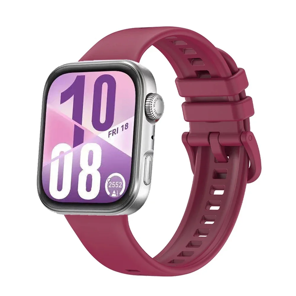 Спортивный силиконовый ремешок для часов Huawei Watch Fit 3/Fit 4/Fit 4Pro с цветной пряжкой, мягкий дышащий ремешок для часов Huawei Watch Fit 4 Pro