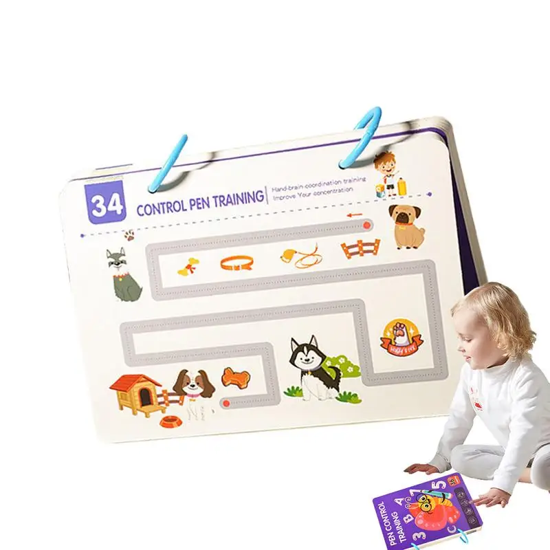 

Writing Practice For Kids Age 3-5 Digital English Pen Pre School Workbooks 4 Year Olds Erasable Notebook For Writing Practice