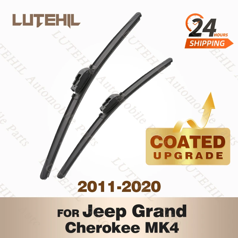 

LUTEHIL's Silicone Front Wiper Set For Jeep Grand Cherokee MK4 2011 - 2020 2017 2018 2019 coated windshield wiper blade 22"+21"