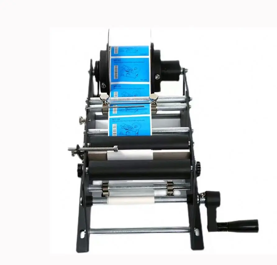 Glass Wine Bottle Label Sticker Machine Round Flat Bottle Packaging Slitting Equipment