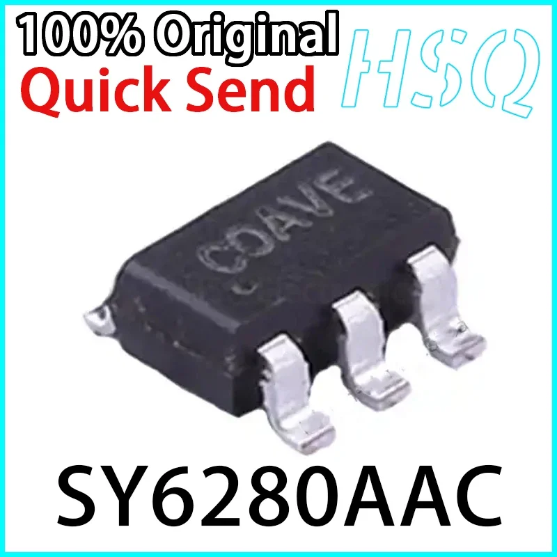 10PCS Original SY6280AAC silk screen CO SOT-23-5 low loss distribution switch device chip