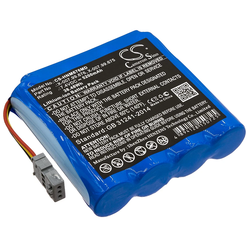 Medical 5200mAh / 38.48Wh Battery For Part No.    Heine X-007.99.675  X-007.99.676 Fit Model    Heine mPack  mPack LL