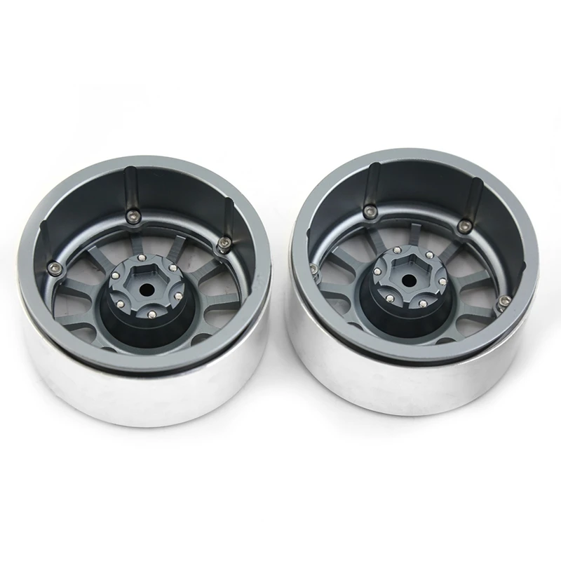 4Pcs 2.6 Inch Metal Beadlock Wheel Rim Hub For 1/8 1/10 RC Crawler Car TRAXXAS TRX4 Axial SCX10 Wraith RR10 Capra