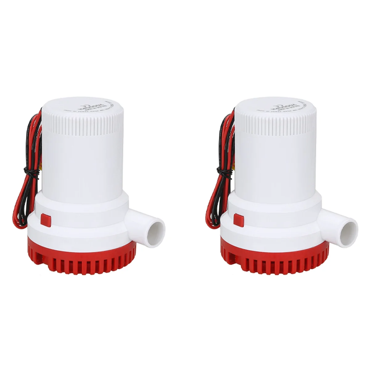 2X 2000GPH Marine Water Bilge Pump Submersible Yacht Boat 12V Caravan Fishing Sea Red