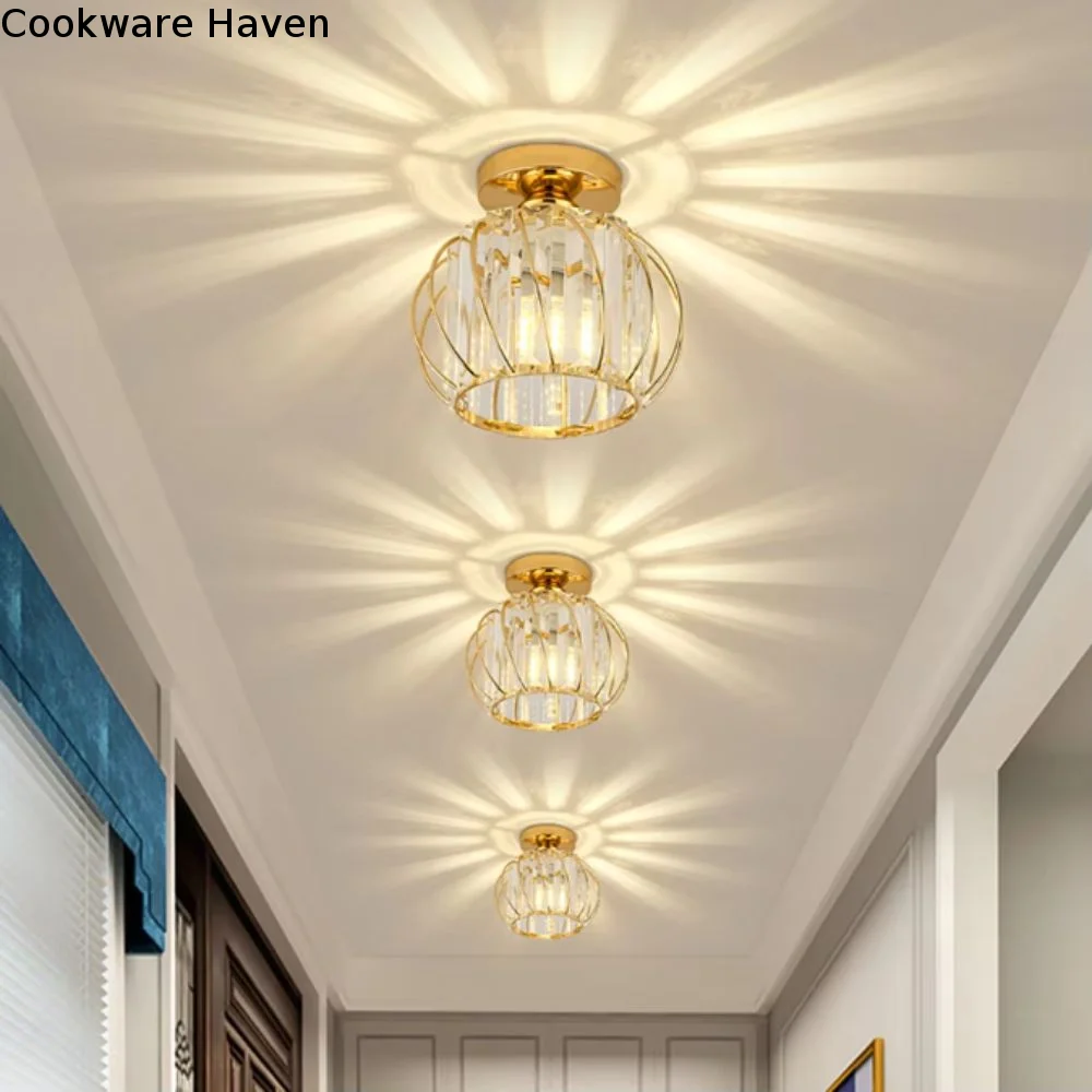 Luxury Luxury Crystal Crystal Ceiling Light Channel Track Modern Minimalist Track Lighting Fixture Luxur Ceiling Light Corridor