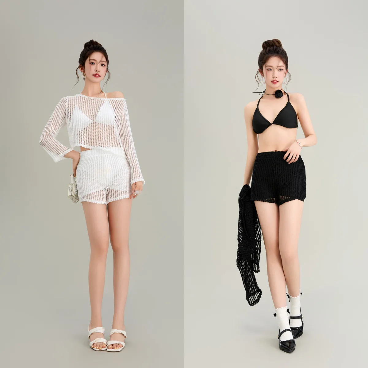

New Sports Swimsuit Women's Split Bikini Two-piece Set Conservative Belly Covering Slimming Long Sleeved Sunscreen Swimsuit