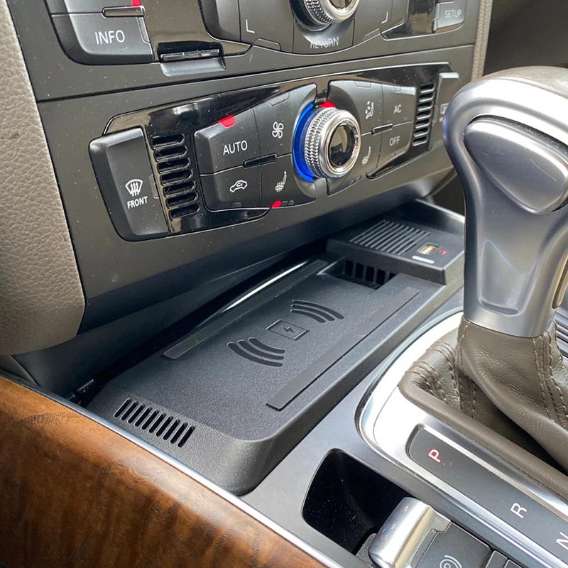 15W Samochodowa bezprzewodowa ładowarka do telefonu Szybka ładowarka Uchwyt do Audi A4 B8 B9 A4 Allroad A5 S5 RS5 Q5 SQ5 akcesoria