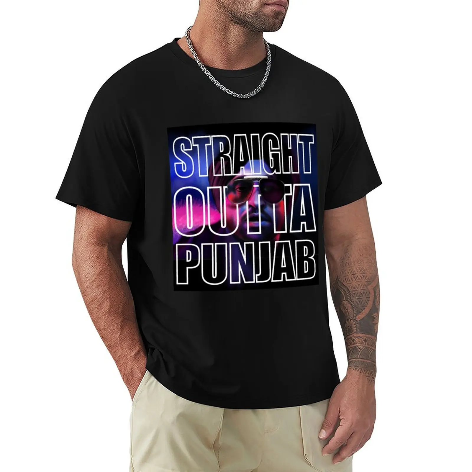 

diljit dosanjh straight outta punjab T-Shirt cotton man t-shirts T-shirts oversize vintage graphic tee mens t shirts