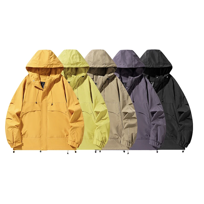 

Men's Autumn Hooded Outdoor Sports Jacket Windproof Loose Fishing Camping Hiking Assault Jacket Hunting Tactical Windbreaker