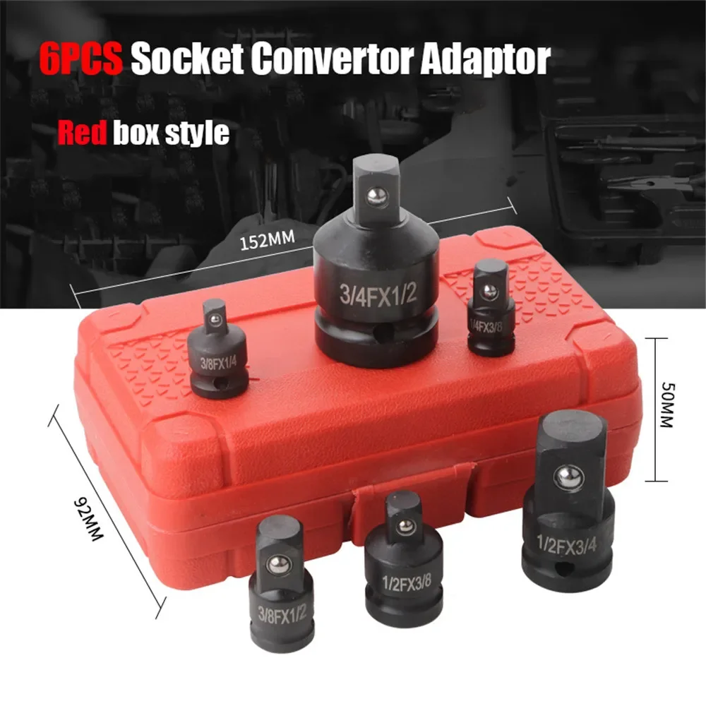 1/2 To 3/8 3/8 To 1/4 3/4 To 1/2 Socket Convertor Adaptor Reducer Set Impact Socket Adaptor for Car Bicycle Garage Repair Tool