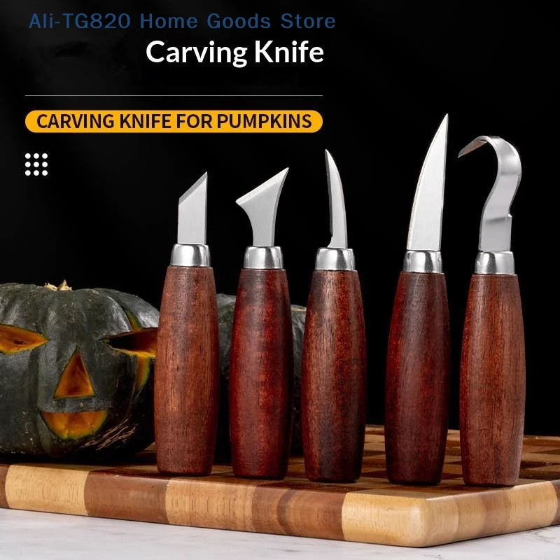 

[TG820]5pcs Tools For Wood Carving Chisel Woodworking Cutter Hand Tool Set Wood Carving Knife DIY Peeling Woodcarving