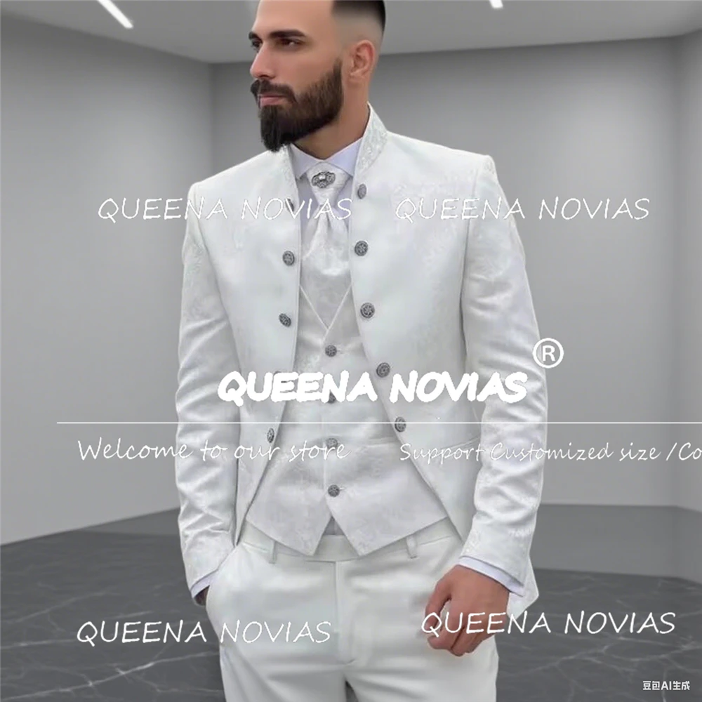 

Italian Design Suits Men For Wedding 3 Pieces Single Breasted Prom Blazers Customized Man Banquet Party Tuxedos Costume Homme