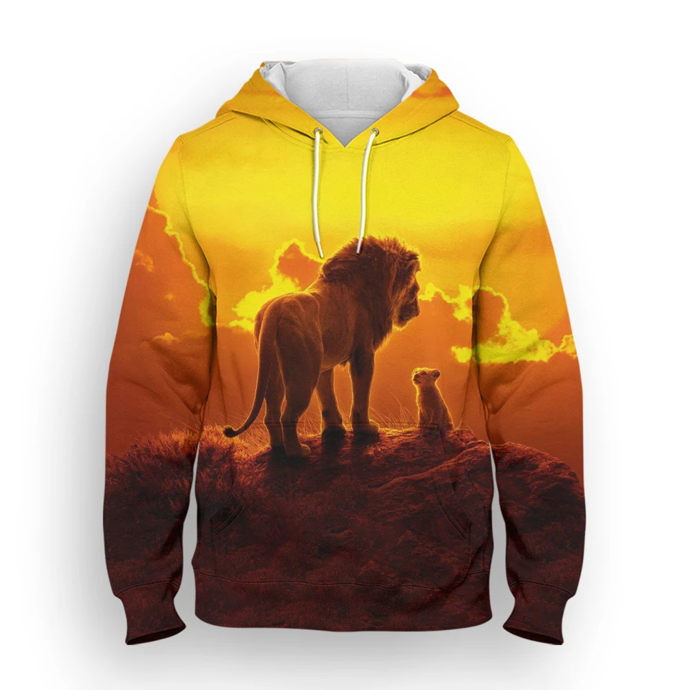 MINISO New Hoodies The Lion King Cartoon Anime 3D Printed Men Women Fashion Oversized Sweatshirts Hoodie Kids Pullovers Clothing