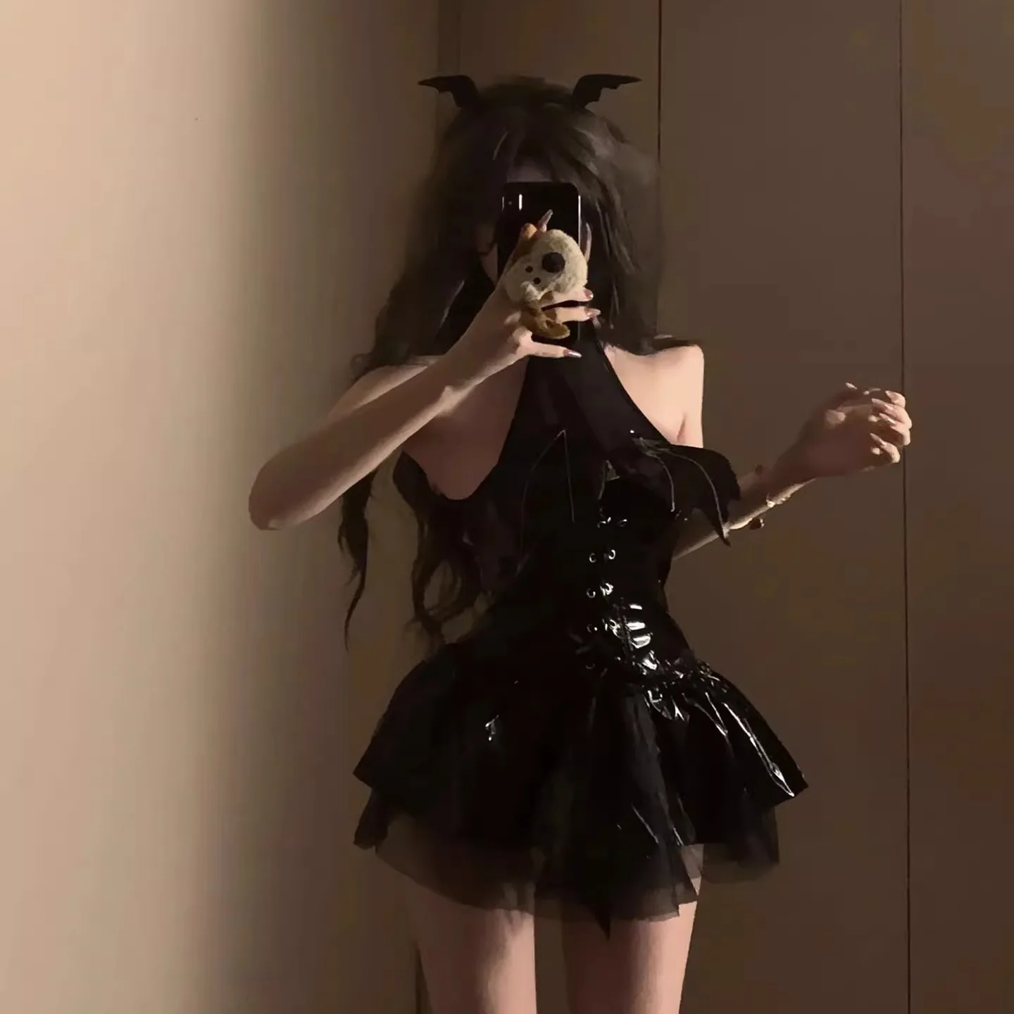 مثير لوهوين الشيطان زي الدكتور الرغبة النقية تنورة جلدية مجموعة وصيفه الشرف متسلق انفجار المرأة Faion الدكتور