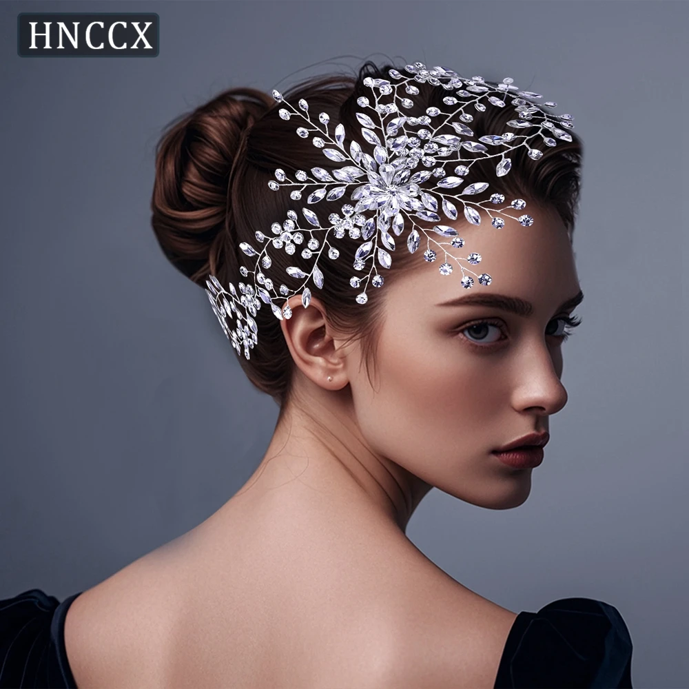 

HNCCX Handmade Bridal Hair Jewelry Rhinestone Long Bride Headband Hair Vine Headpiece Tiara Wedding Hair Accessories CP242