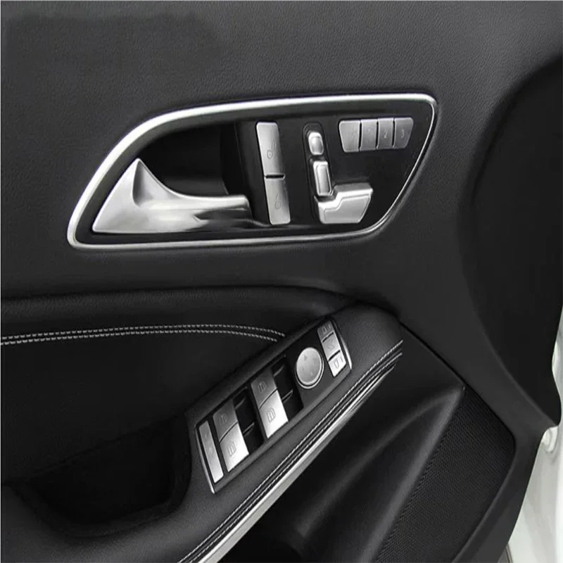 Botão de elevação de vidro da janela do carro guarnição capa adesivo para mercedes benz a/b/c (w204)/e (w212)/gla/cla/glk/gl-class gle