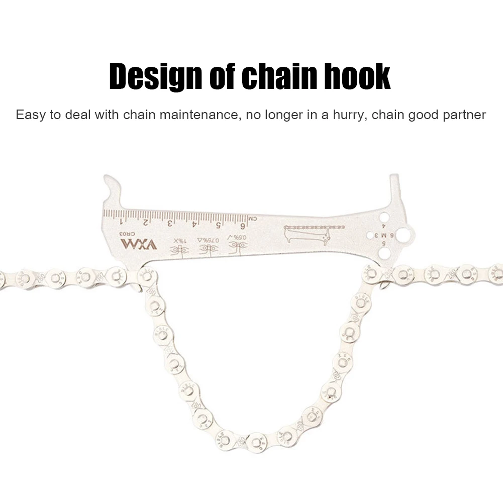 

MTB Bike Chain Wear Indicator Ruler Bicycle Chains Gauge Measurement Checker Biking Portable Dustproof Cycling Parts