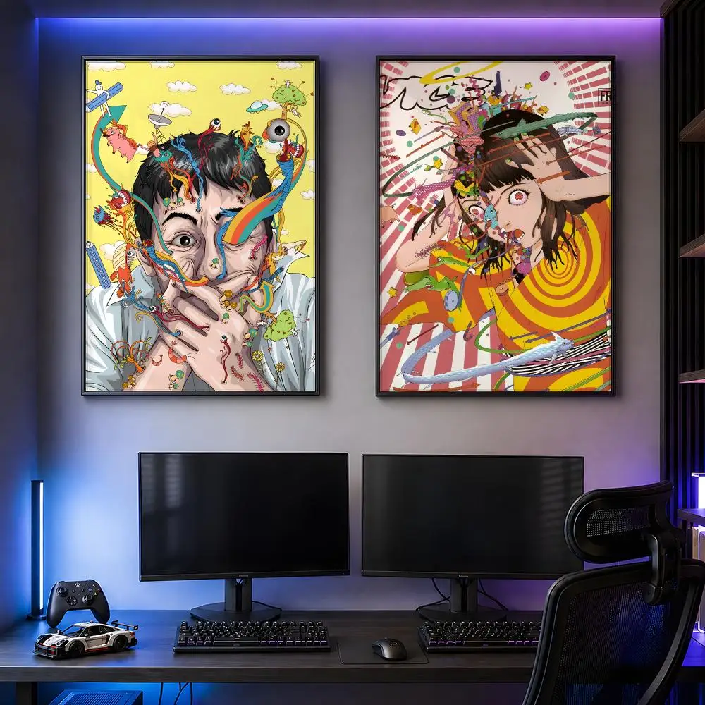 Artist S-Shintaro Kago Ero Guro Surreal Manga Poster PP Self Adhesive Decorative HD For Garage Gaming Room Living Room Gift