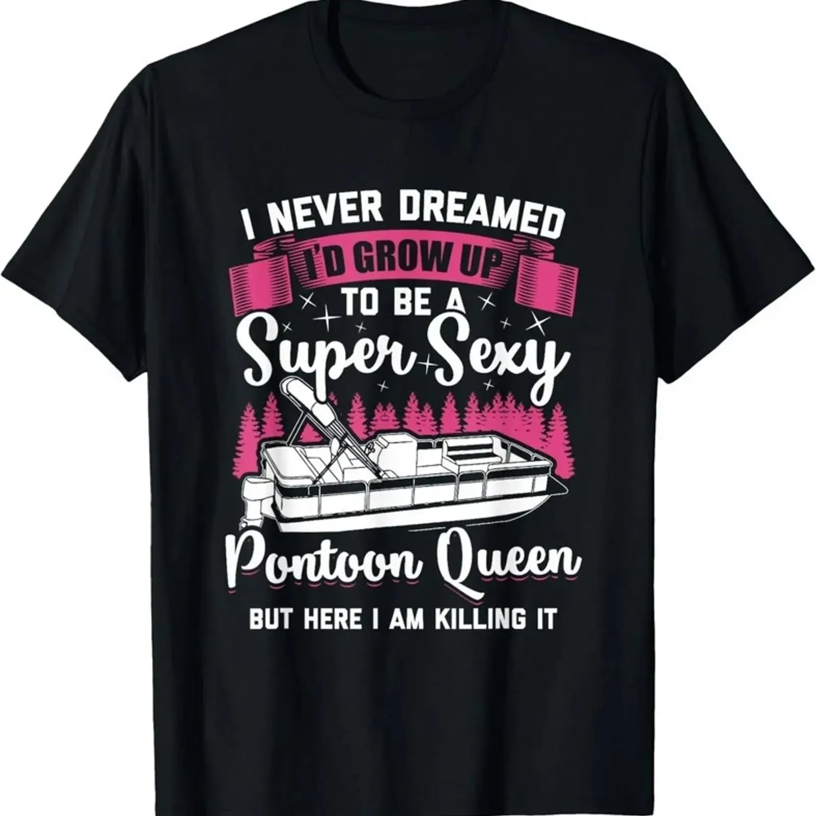 2025 Vintage Pontoon Captain Women Funny T Shirt vintage Washed graphic Stylish streetwear Top For Everyday Wear Stretched