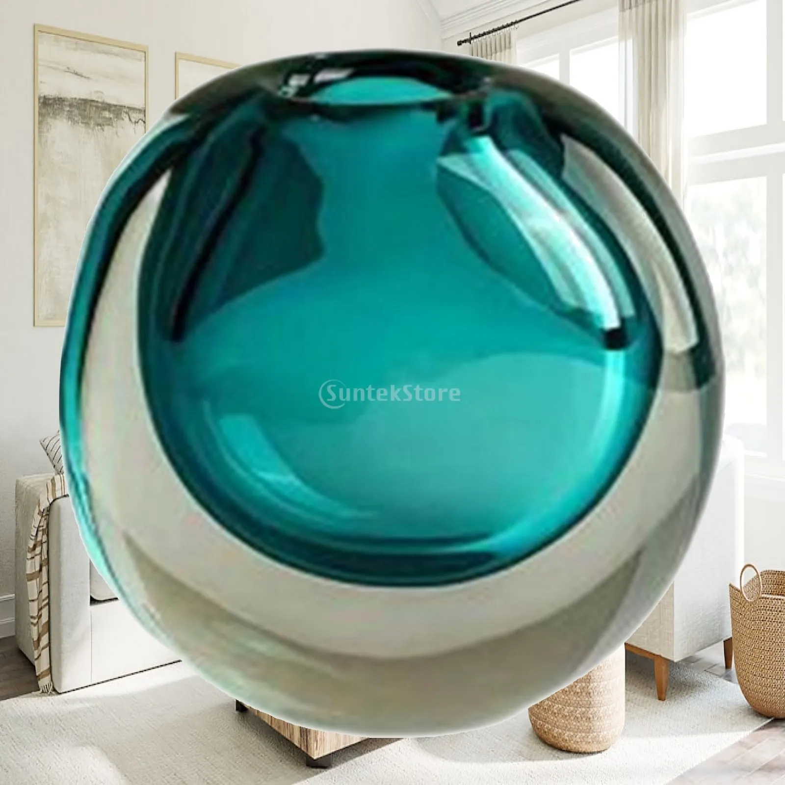 Translucent Vase for Short Flowers, Plant Holder Dried Flowers Vase for Centerpieces Tabletop Home Decoration Gifts