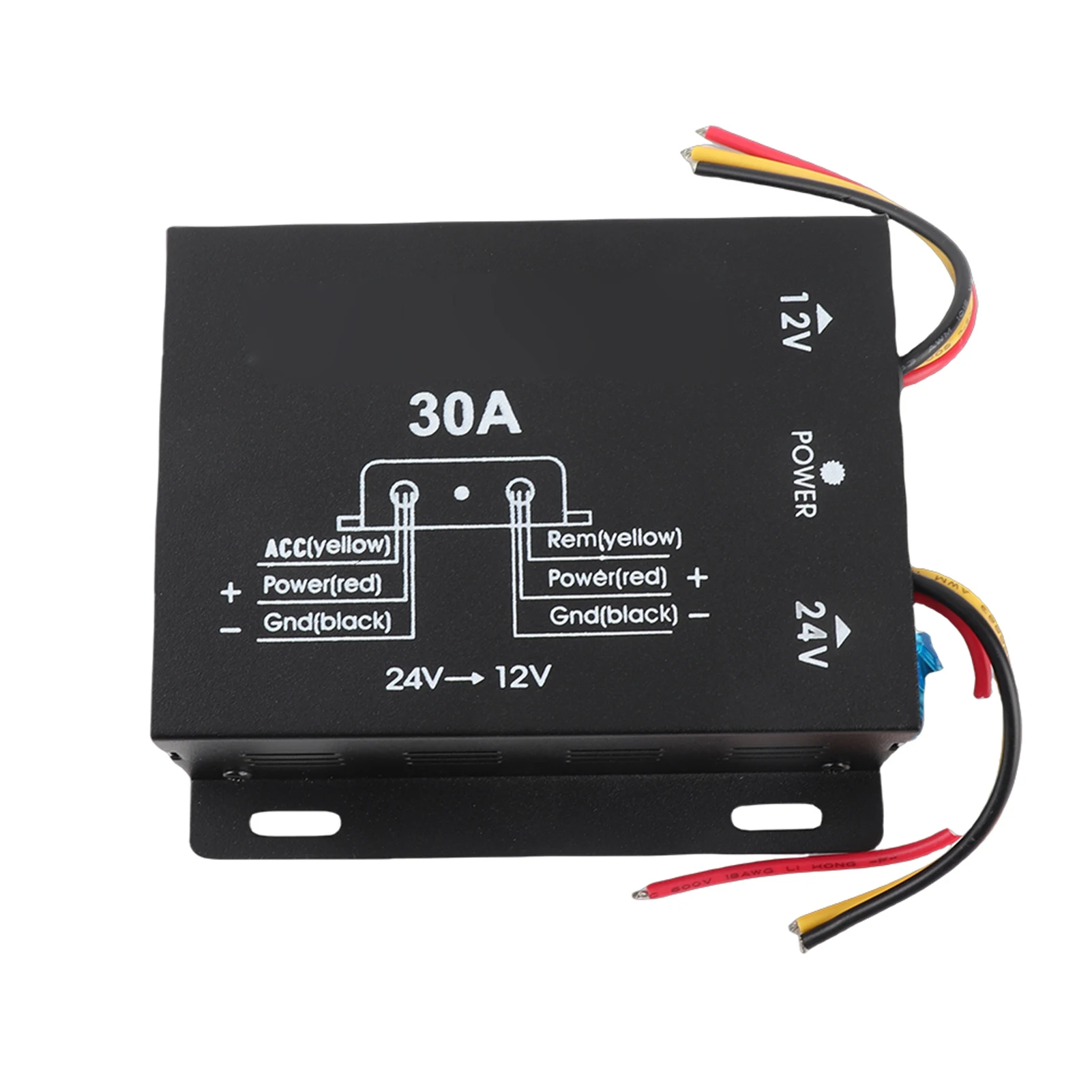 30A Car Power Supply Converter Step Down Inverter 24V To 12V Car Voltage Reducer Power Converter