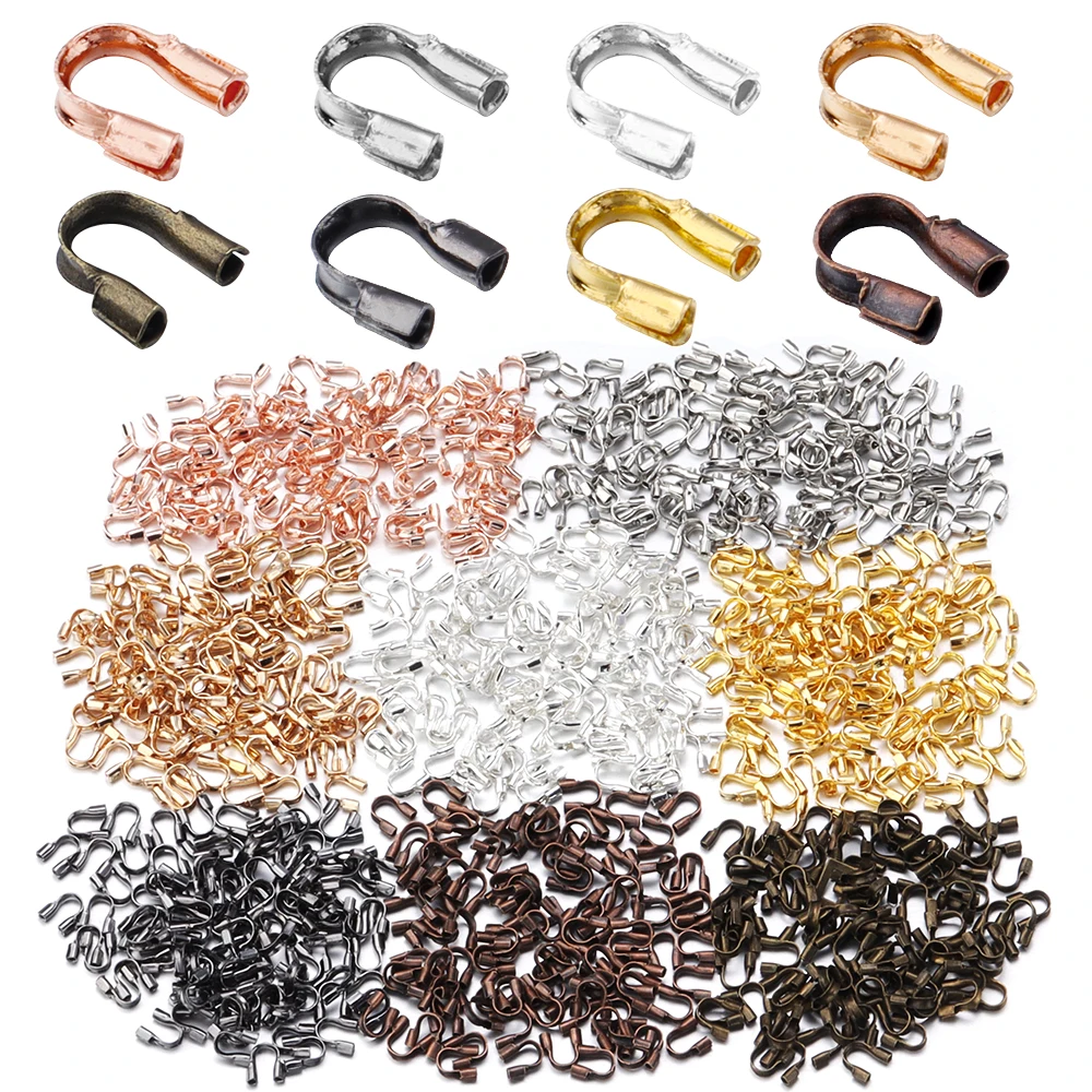 100pcs/lot U Shape Clasps Connector 4.5x4mm Iron Protector Wire Guard Protect Buckle For DIY Jewelry Making Necklace Bracelet