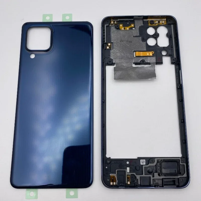 Phone Housing Frame Back Cover for Samsung M32 M325 M325FV New Rear Panel Case Replacement Part with Adhesive