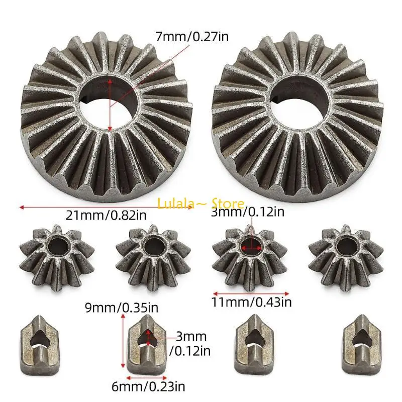 Y4QA Remote Control Car Differential Set Quality Alloy Diff Gear for Acceleration and Stability in Various Terrain