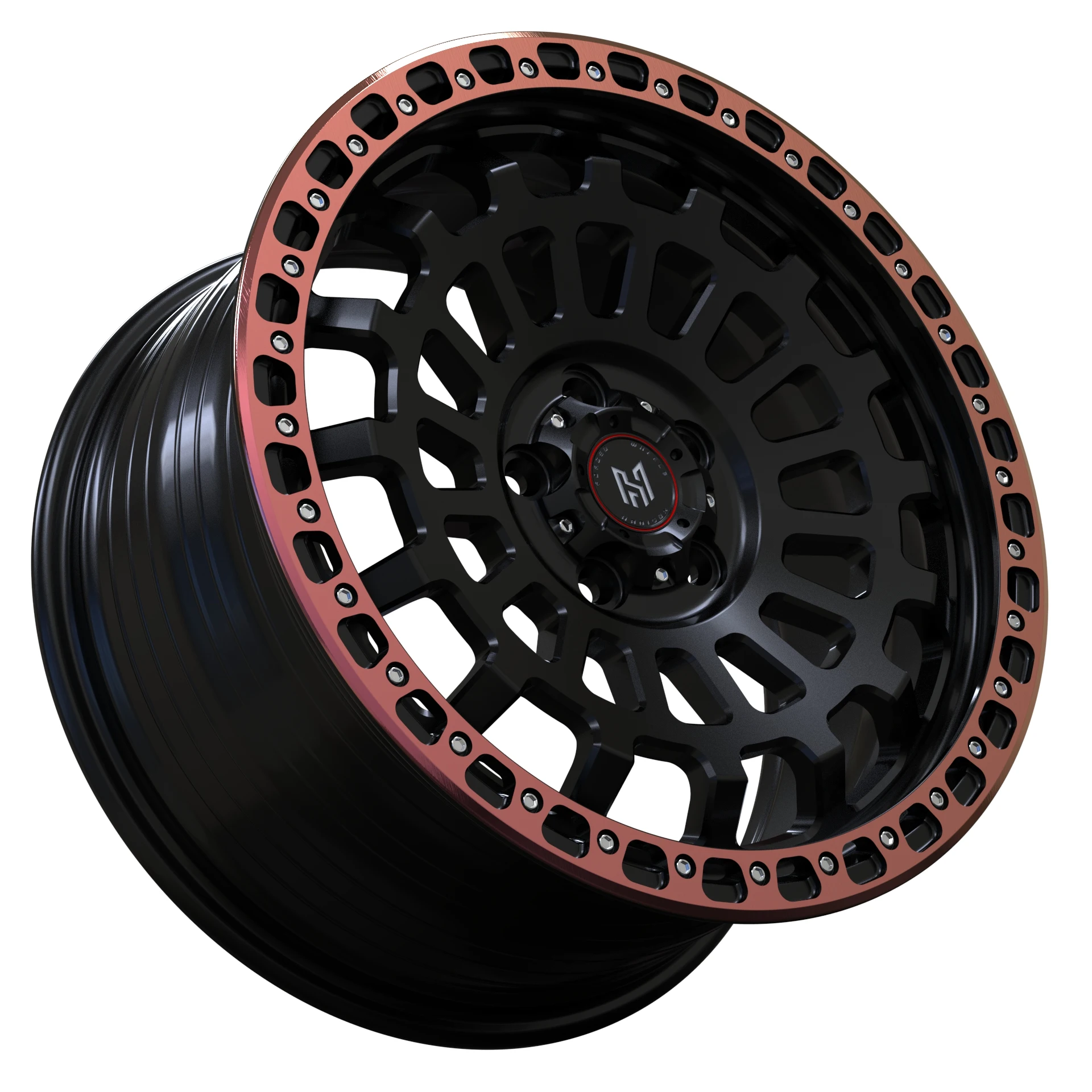 HADISON Custom Forged Offroad Wheel 22 inch black red machine face 5 holes PCD 5x127 4x4 Top Quality alloy wheels