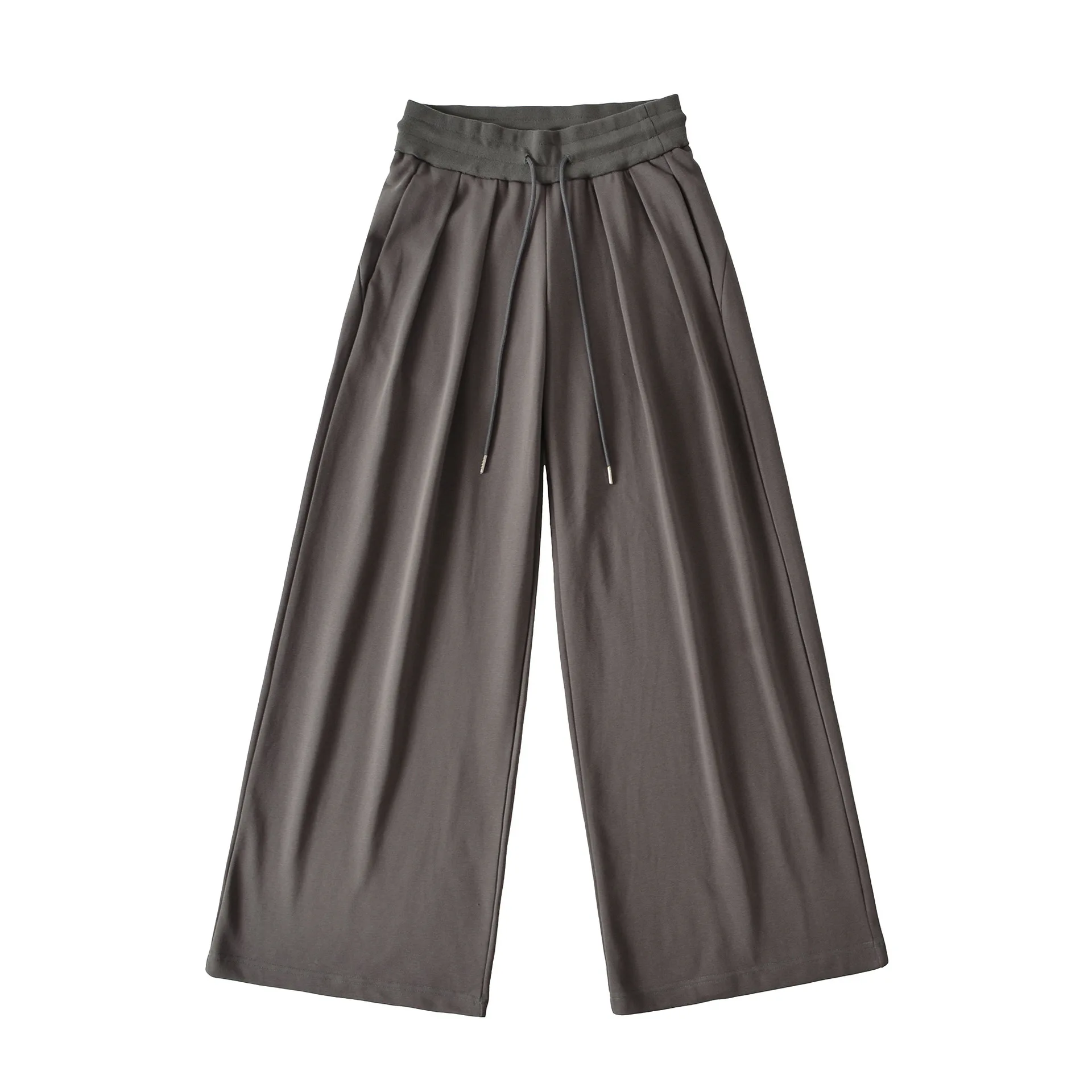 Herbst Stil Breite Taille Kordelzug Breite Bein Hosen Für Frauen Faul Vielseitig Abnehmen Gerade Bein Casual Hosen Bodenlangen HDQ6