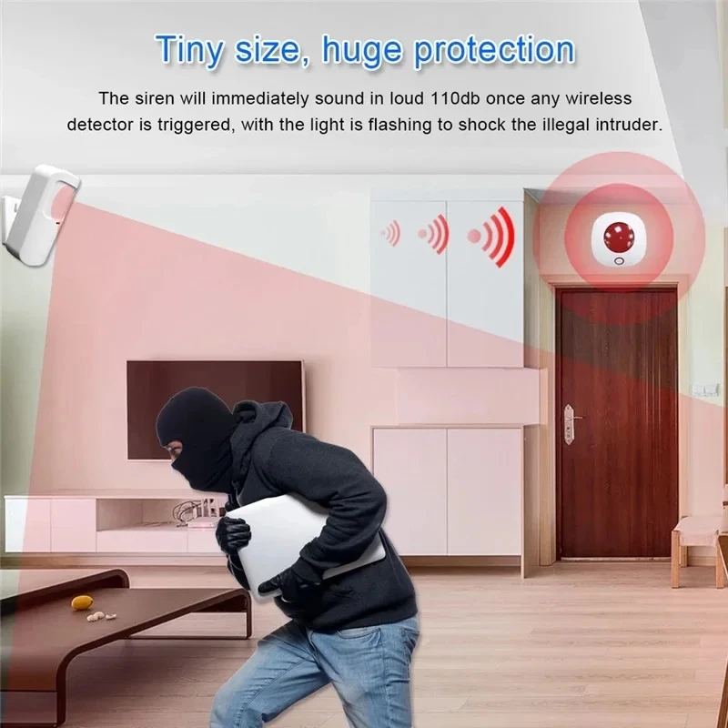 TAIBOAN-sirena de alarma inteligente con WIFI, luz de sonido de 110dB, protección de seguridad TUYA, Sensor de luz estroboscópica, sistema de