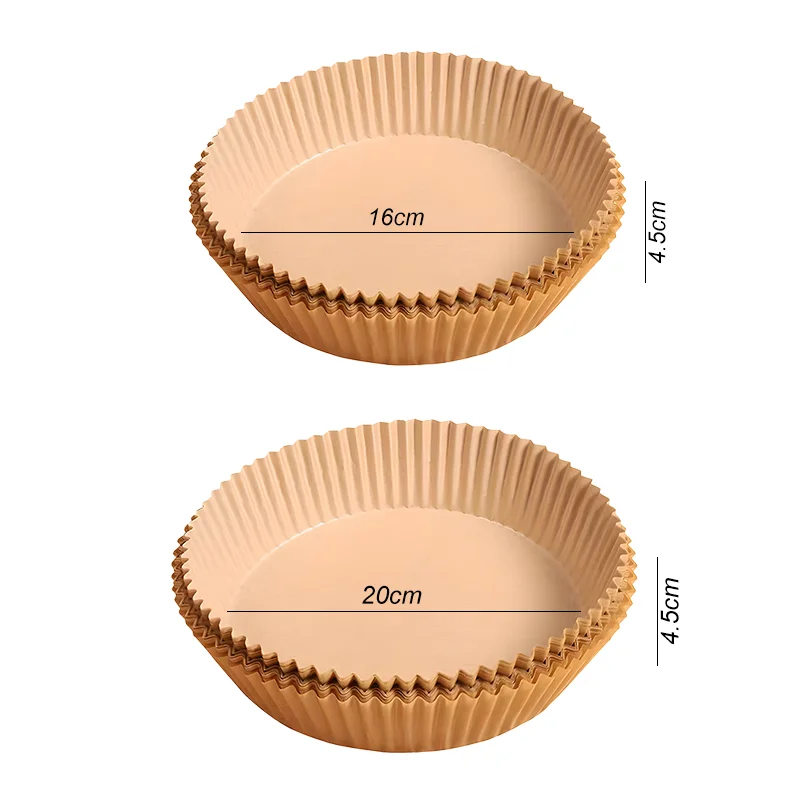 16cm 20cm Air Fryer Baking Pape Airfryer Papers Round Air Fryer Parchment Paper AirFryer Oil-Proof Disposable Paper Liner