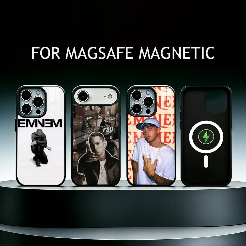 

Hardcore rapper Eminem Phone Case For iPhone17,16,15,14,13,12,11 Plus,Pro Max Magnetic For Magsafe Wireless Charging