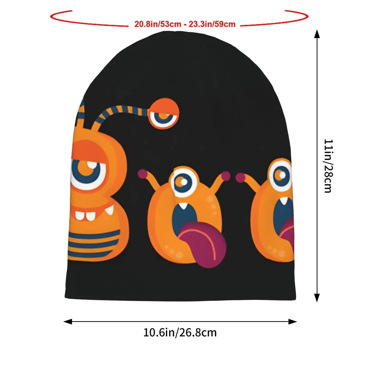 Halloween Boo Men Women Thin Beanies Outdoor Ski Cap Double Layer Fabric Bonnet Hat