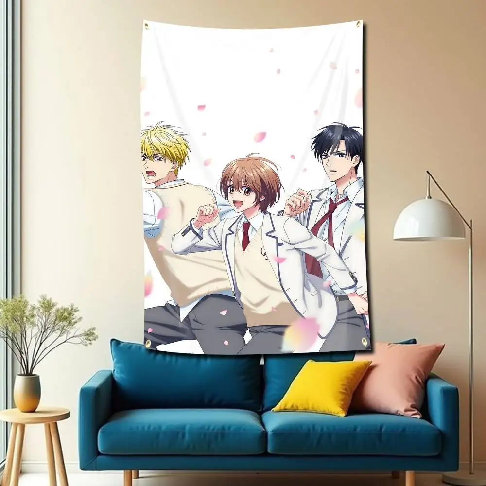 Mizuki Ashiya Anime H-Hana-Kimi Flag Tapestry Banner for Bedroom Living Room Outdoor Camping Custom Supported