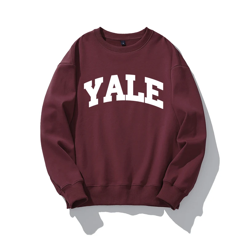 YALE letters New Men\'s Hoodies 2023 Spring Male/Women Casual Round collar Hoodies Sweatshirts Men\'s Solid Color Sweatshirt Tops