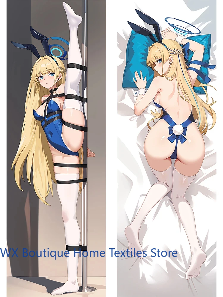 

Asuma Toki Anime Dakimakura Otaku Waifu Pillowcase 2 Side Pillowcase Blue Archive Cushion Cover