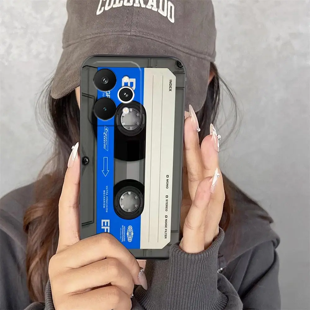 Phone Case For OPPO Realme 16 16T 15 15T 14 13 12 11 10 9 9I 8 8I 7 7I NOTE 80 Funda Coque Shell Cover Magnetic Radio Cassette