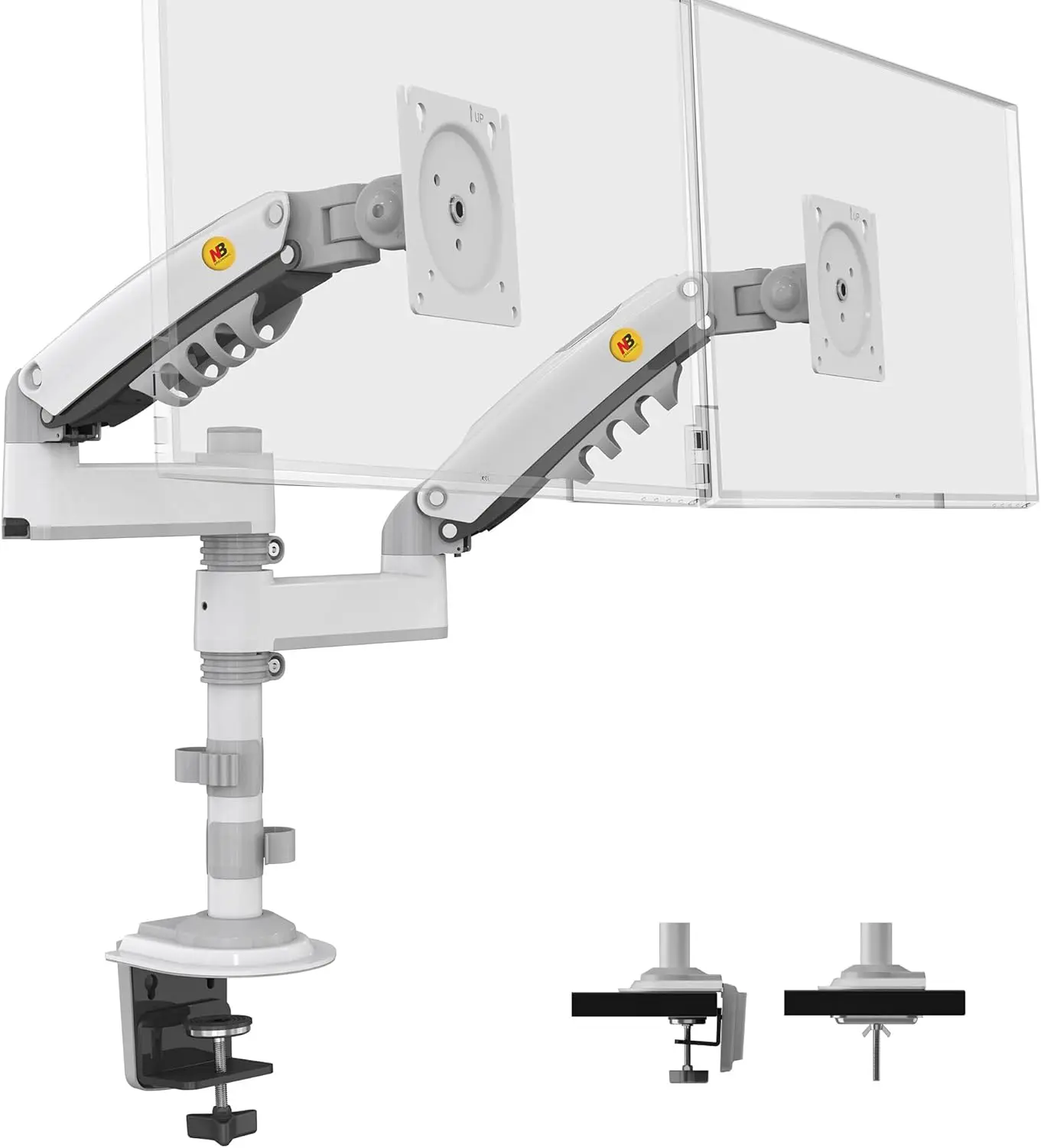 

Hot sell NB North Bayou Dual Monitor Desk Mount Stand Full Motion Swivel Computer Monitor Arm Fits Two Screens up to 27'' NB H18
