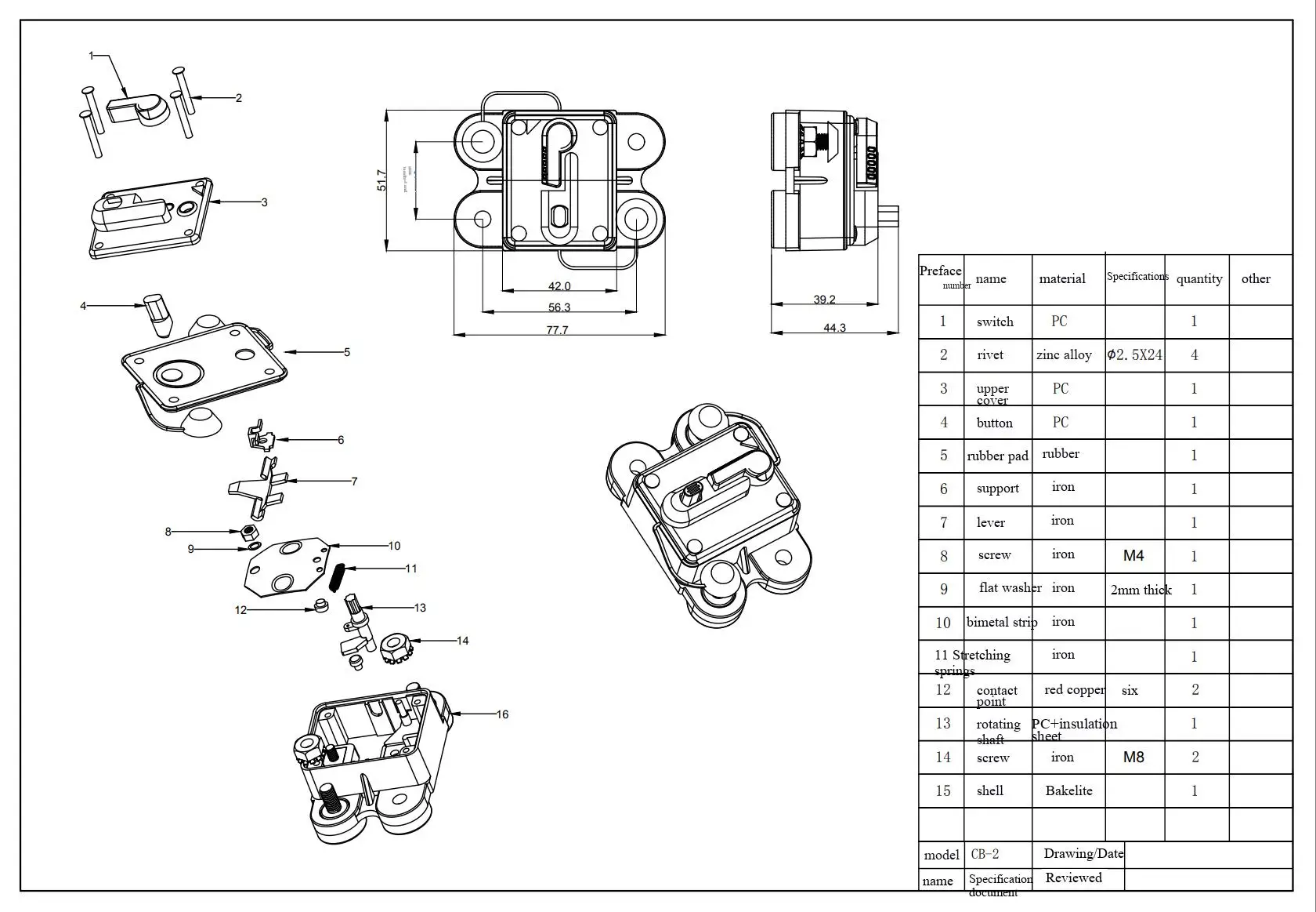 Automatische Wiederherstellungsposition mit Schalter-Sicherungshalter, Leistungsschalter und Stromleitungs-Schutz, geeignet für Auto-Audioanlagen usw. – Detail 10