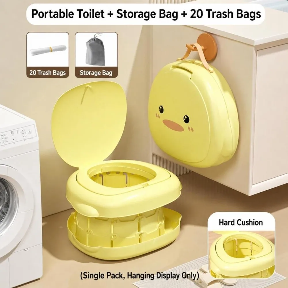 High Quality Foldable Portable WC Toilet Hanging Cartoon Potty Training Pot Non-slip Unisex Seat Potty Outdoor Travel